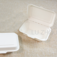 7*5*3 clamshell 600ml disposable biodegradable biobase compostable  food container food box tableware eco-friendly food packing