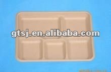 5 compartment biodegradable sugarcane tray