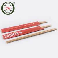 russian red color sleeves disposable bamboo chopsticks