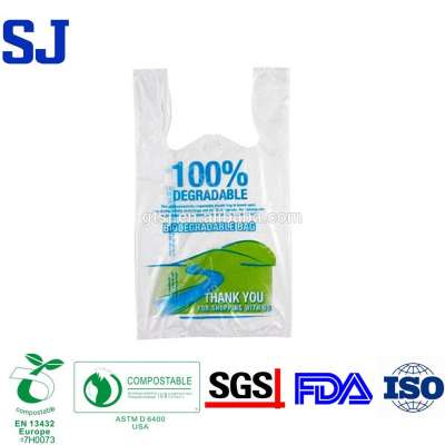 Eco Friendly Biodegradable Compostable T Shirt Shopping Bags Wholesale