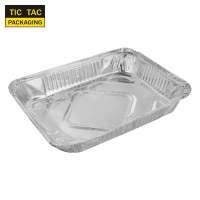 disposable aluminum foil container tray lunch box for food packaging